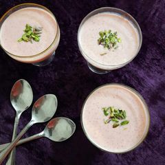 A picture of Beetroot sama rice kheer.