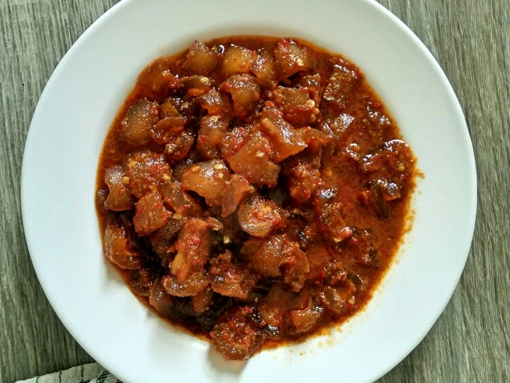 Langkah Gampang Menyiapkan Resep Krecek Kuah Kecap Pedas yang Uenak Anti Ribet, Sempurna