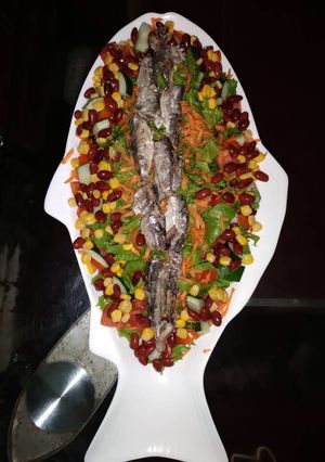 A picture of Fish salad.
