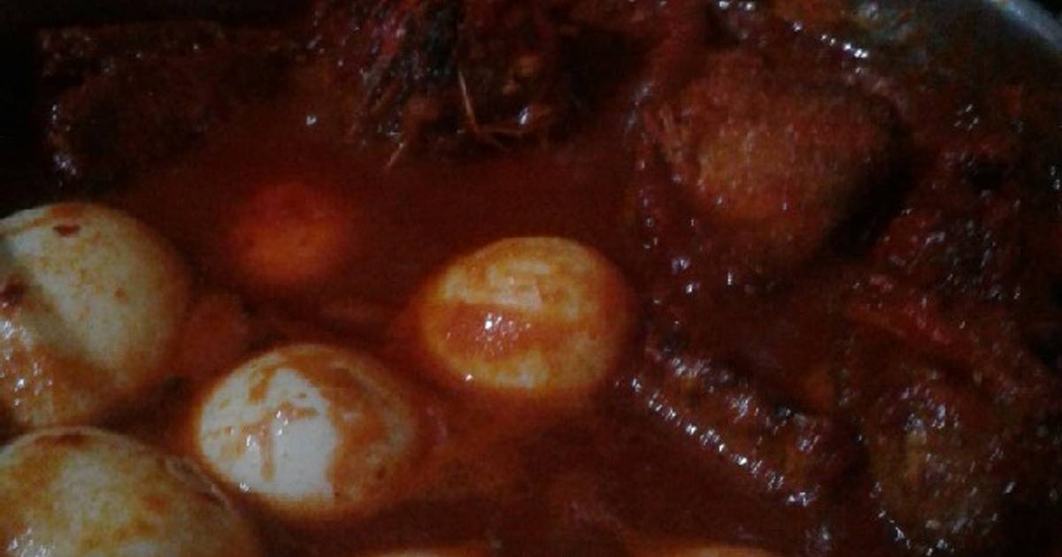 Resep Tunaandtelur Masak Merah Oleh Yuni Fitriyanti Cookpad