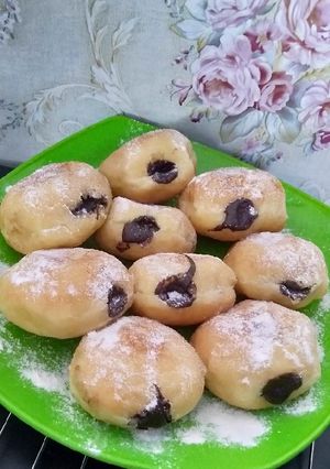 Foto resep Bomboloni coklat simple (donat)