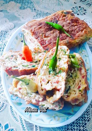 Foto resep TELUR DADAR KORNET SAPI GULUNG MOM 'K2'