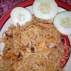A picture of Garnished noddle.