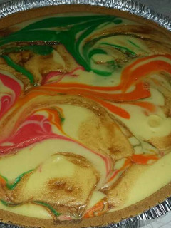 A picture of Rainbow Cheesecake.