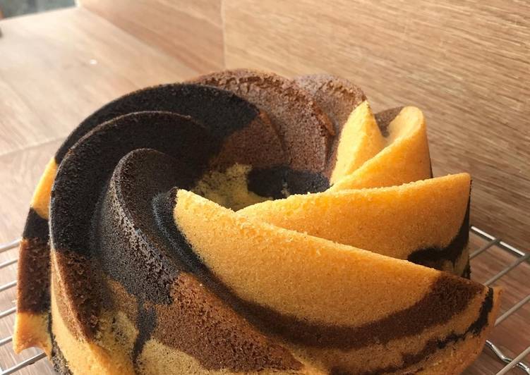 Langkah Mudah untuk Membuat Marmer Cake Jadoel 3 Rasa (Premium) Anti Gagal