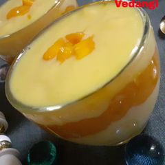 A picture of Custard& Mango Pudding.