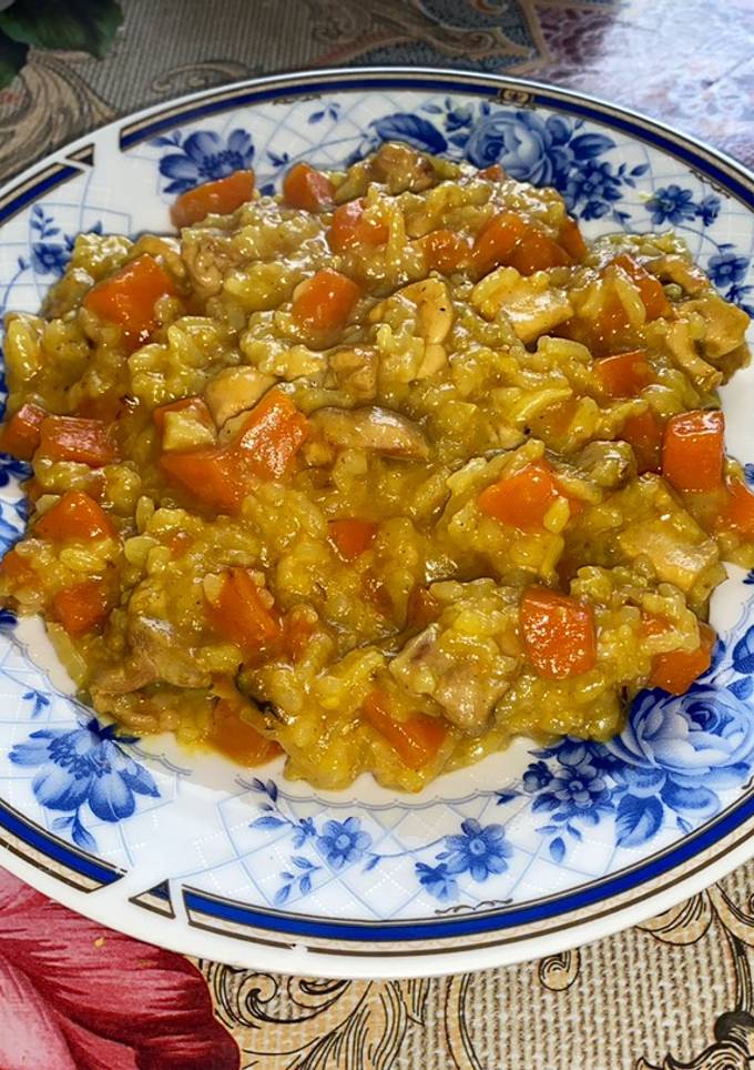 Лінивий плов із куркою