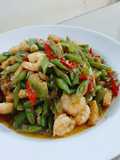 Tumis buncis udang saori