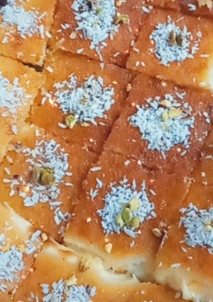 صورة لوصفة بسبوسة السبع كاسات