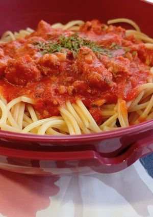 Una foto de Spaghetti estilo Boloñesa