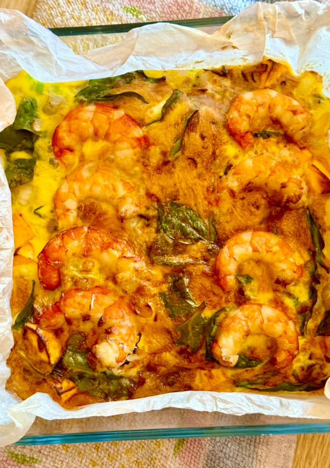 Una foto de Pastel de langostinos