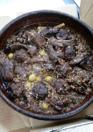Una foto de Liebre guisada con arroz