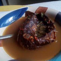 A picture of Native pepper soup.