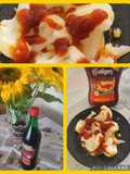 Coliflor de aperitivo a la brava y frutas y verduras de huerta Murciana