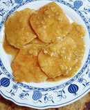 Filetes de lomo en salsa de puerros