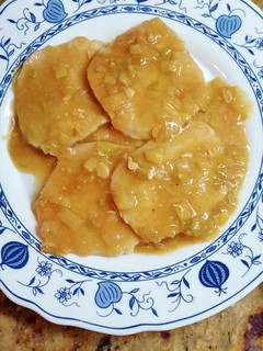 Una foto de Filetes de lomo en salsa de puerros