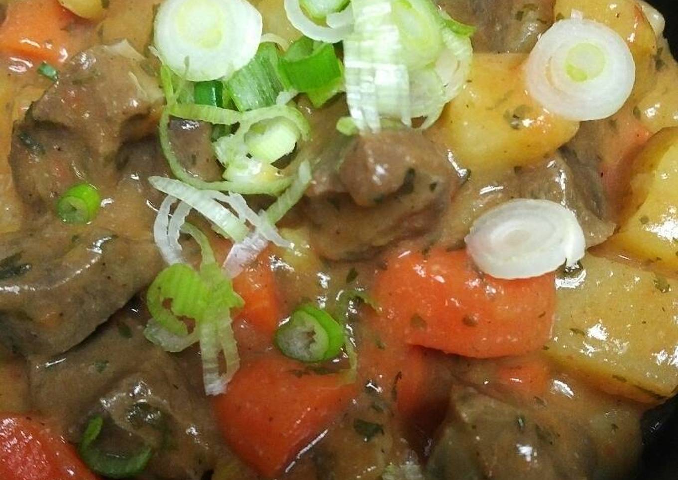 Veal heart stew