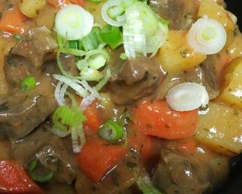 Popular Cuisine Beef Heart Stew Savory Delicious