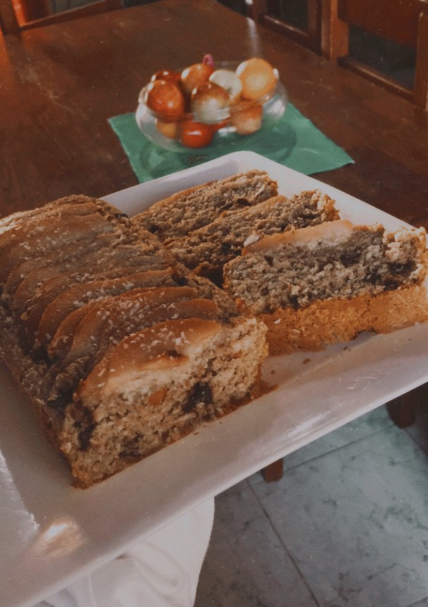 Una foto de Budín integral de pera