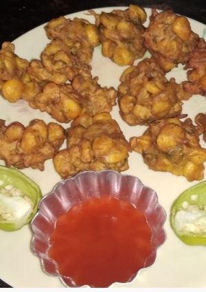 A picture of Corn pakoda.