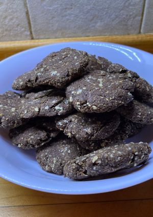 Una foto de Galletitas de cacao, avena y harina integral