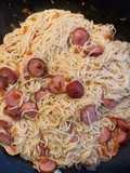 Fideos con Salchicha