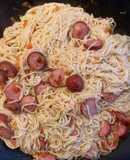 Fideos con Salchicha