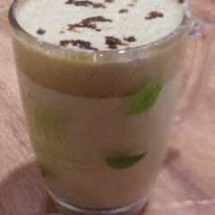 A picture of Hot Dalgona coffee.