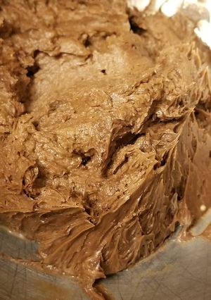 A picture of Leah's Chocolate Butter Cream Frosting.