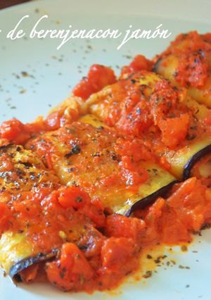 Una foto de Rollitos de berenjena con jamón (Thermomix)