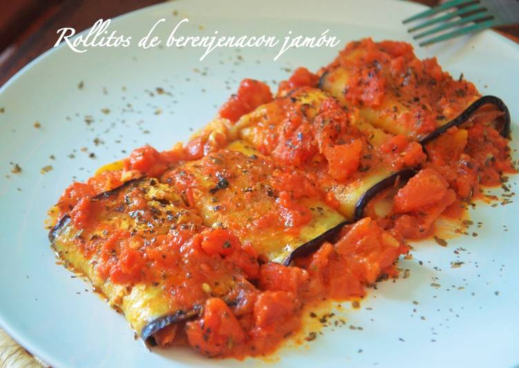 Rollitos de berenjena con jamón (Thermomix)