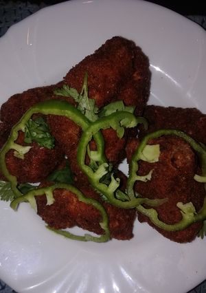 A picture of Breadcrumbed chicken #4 week challenge#charity recipe.