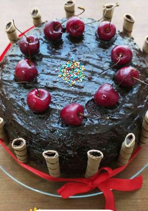 عکسی از دستور کیک خیس شکلاتی