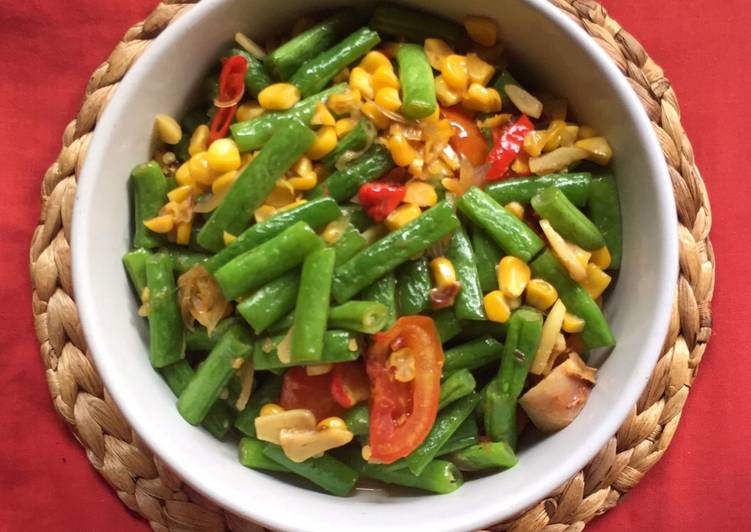 Cara Gampang Membuat Tumis buncis jagung manis, Enak
