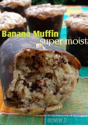 Foto resep 100. Banana Muffin Super Moist ala Tintin Rayner