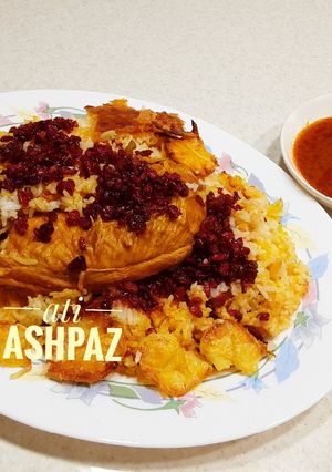 عکسی از دستور زرشک پلو با مرغ لایی