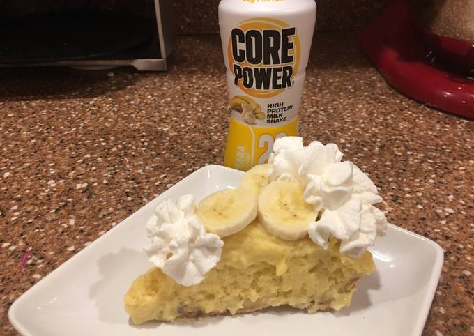 Steps to Prepare Homemade Core Power banana 🍌 cream pie