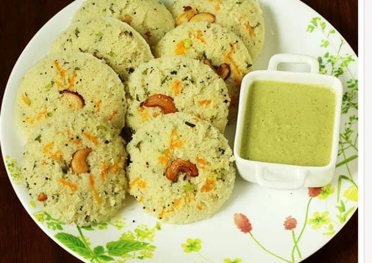 Healthy and delicious Veggie dry fruits idli