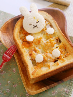 好可愛「焗烤丸子吐司」一起泡澡去♡ 的食譜成品照片