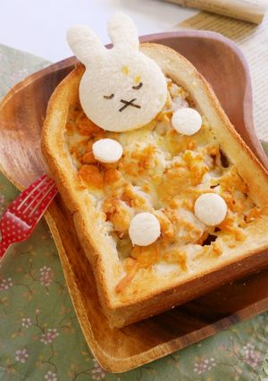 好可愛「焗烤丸子吐司」一起泡澡去♡ 的食譜成品照片