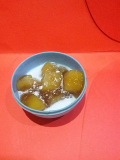 Foto resep Singkong Karamel Gula Merah Kuah Santan