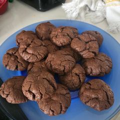 A picture of Chewy Double Chocolate Chip Cookies.