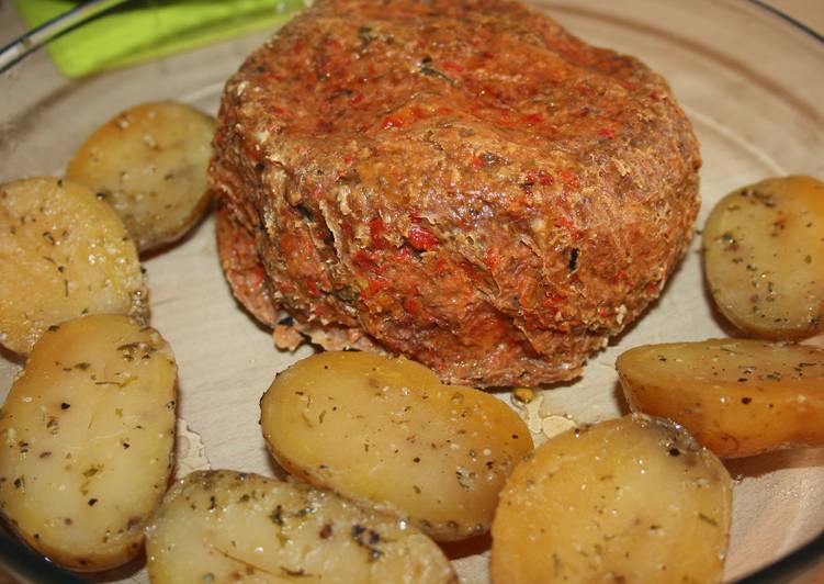 Pastel de carne picada con patatas asadas (Slow cooker)
