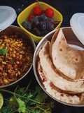 Protein rich Mix Sprouts Stir fry and pulka Roti (Tiffin/lunch box recipe)