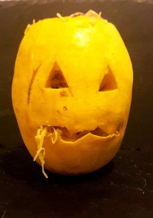 Une photo de Courge spaghetti spécial Halloween