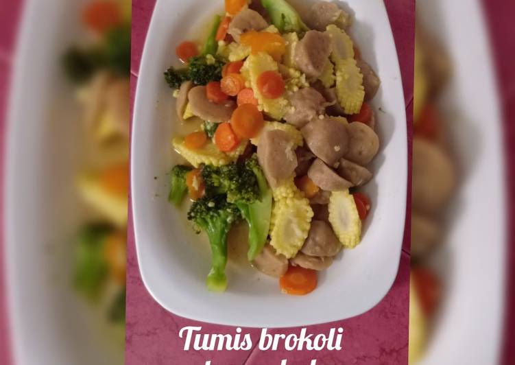 Tumis brokoli putren n bakso