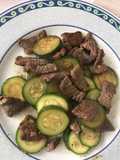 Menu Keto diet, Tumis daging+Zuchini