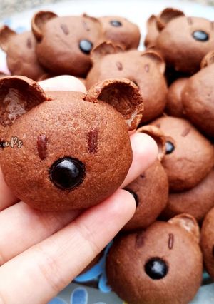 Foto resep Kawaii Choco Cookies Bear Character 🐻