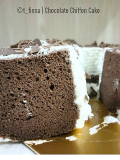 Foto resep Chocolate Chiffon Cake with Sweetened Whipped Cream
