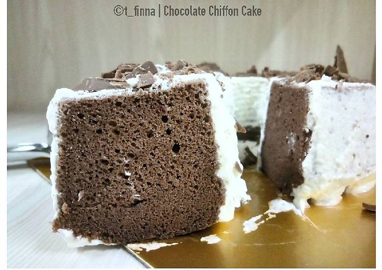  Resep  Chocolate Chiffon Cake with Sweetened Whipped  Cream  